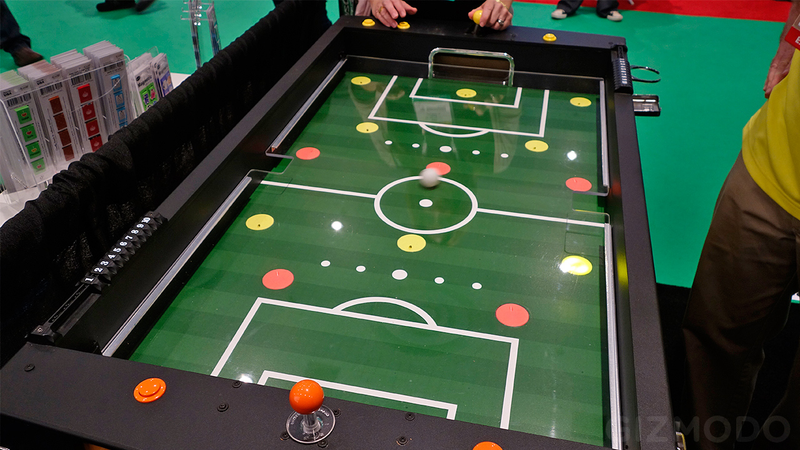 Illustration for article titled The Tiny Players On This Foosball Table Have Been Replaced With Air Jets